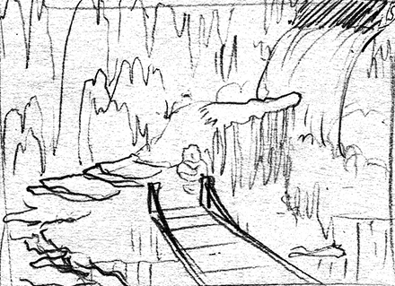 Meteor Falls Concept Sketch Background Thumbnail Three