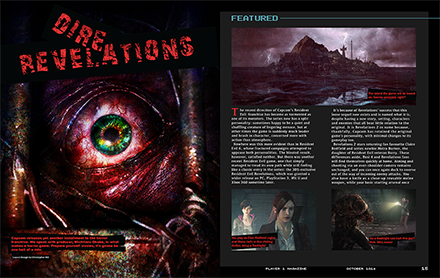 Player 1 Magazine Dire Revelations Article Spread One