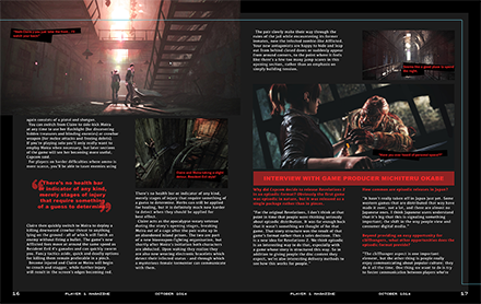Player 1 Magazine Dire Revelations Article Spread Two