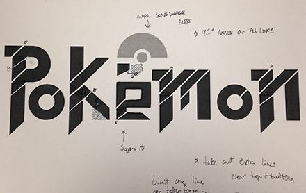 Pokemon Re-Brand Logo Process Sketch Four